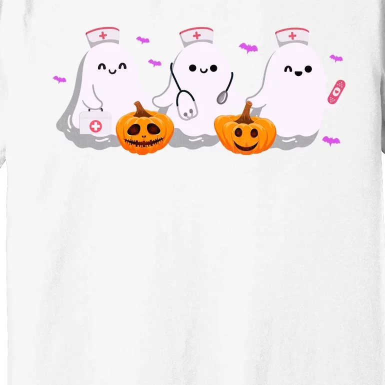 Halloween Nurse Ghosts Boo Crew Premium T-Shirt