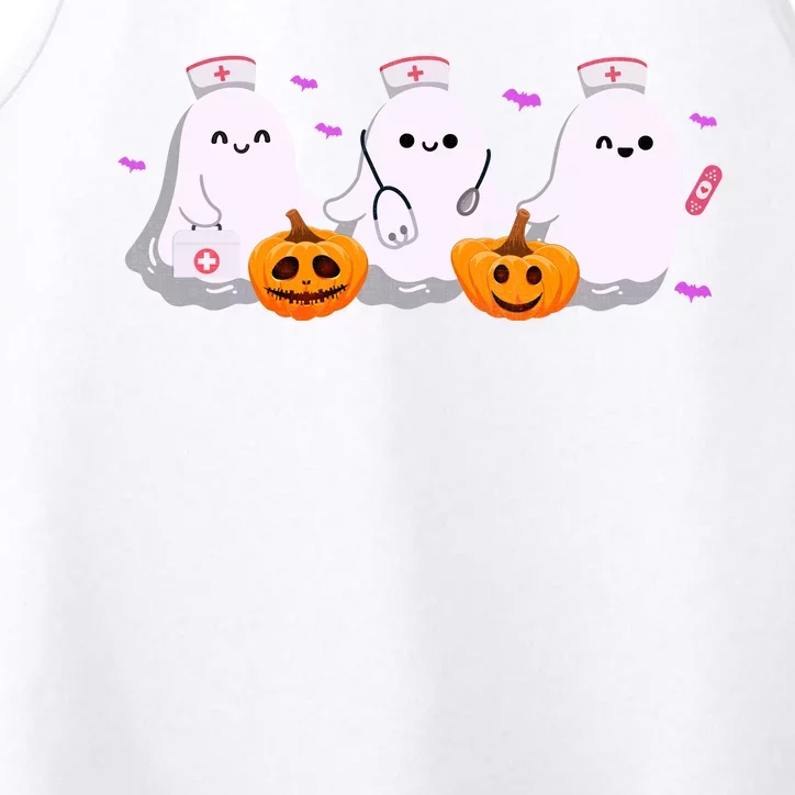 Halloween Nurse Ghosts Boo Crew Performance Tank