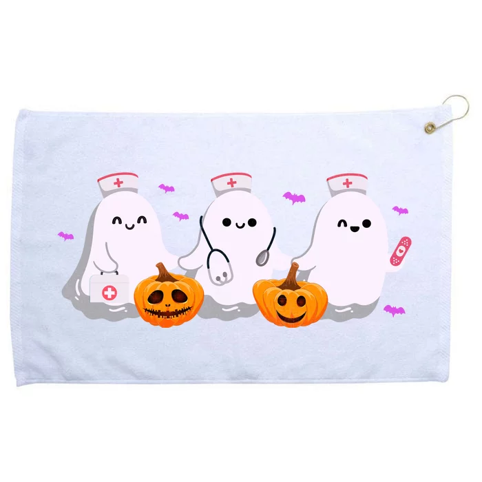 Halloween Nurse Ghosts Boo Crew Grommeted Golf Towel