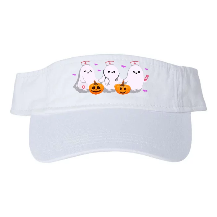 Halloween Nurse Ghosts Boo Crew Valucap Bio-Washed Visor