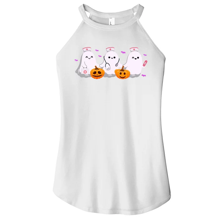 Halloween Nurse Ghosts Boo Crew Women’s Perfect Tri Rocker Tank