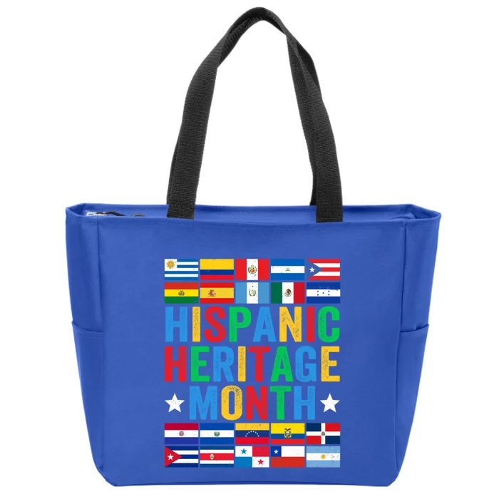 Happy National Hispanic Heritage Month Funny Gift Zip Tote Bag