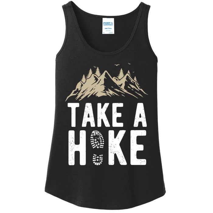 Hiking Nature Hike Hiker Outdoor Funny Take A Hike Ladies Essential Tank