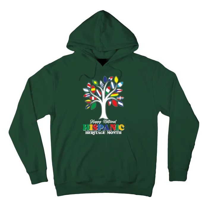 Happy National Hispanic Heritage Month Flag Tree Hoodie