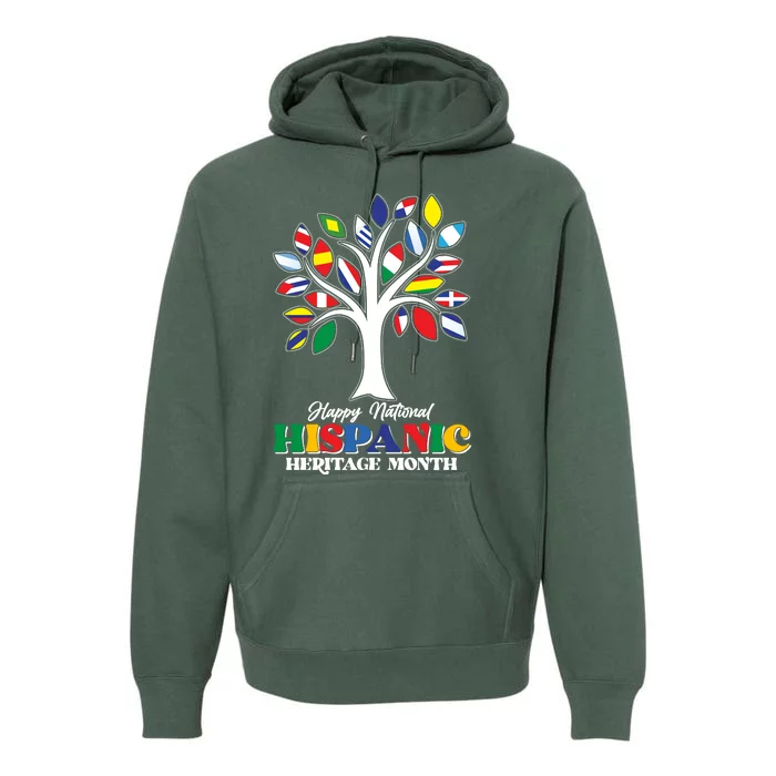 Happy National Hispanic Heritage Month Flag Tree Premium Hoodie