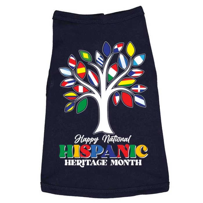 Happy National Hispanic Heritage Month Flag Tree Doggie Tank