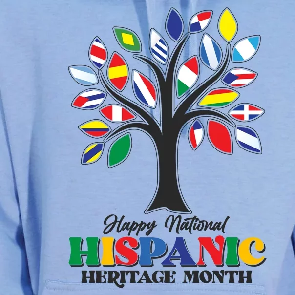 Happy National Hispanic Heritage Month Flag Tree Unisex Surf Hoodie