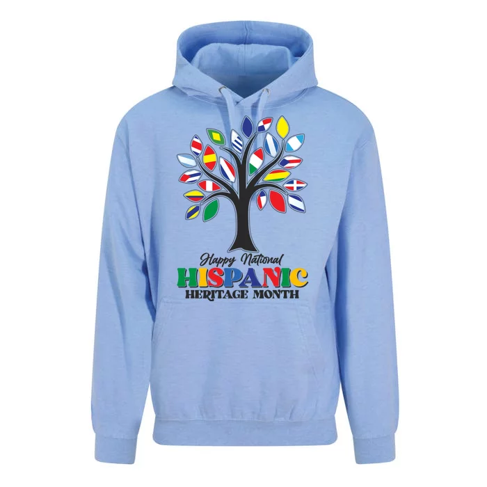 Happy National Hispanic Heritage Month Flag Tree Unisex Surf Hoodie