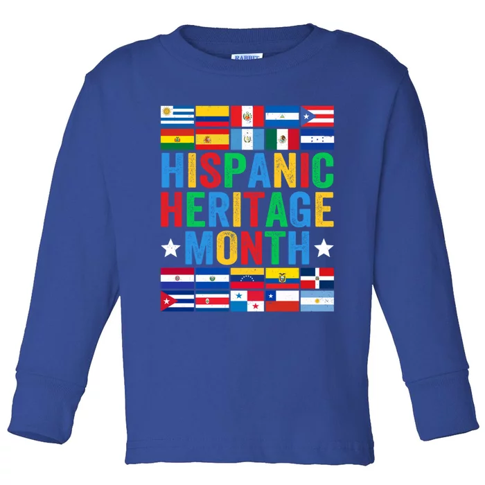 Happy National Hispanic Heritage Month Gift Toddler Long Sleeve Shirt