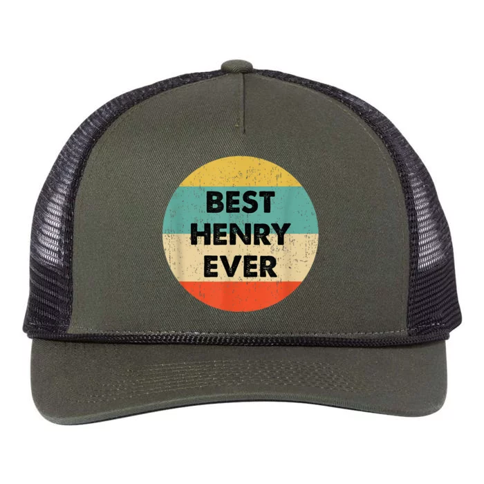 Henry Name Retro Rope Trucker Hat Cap