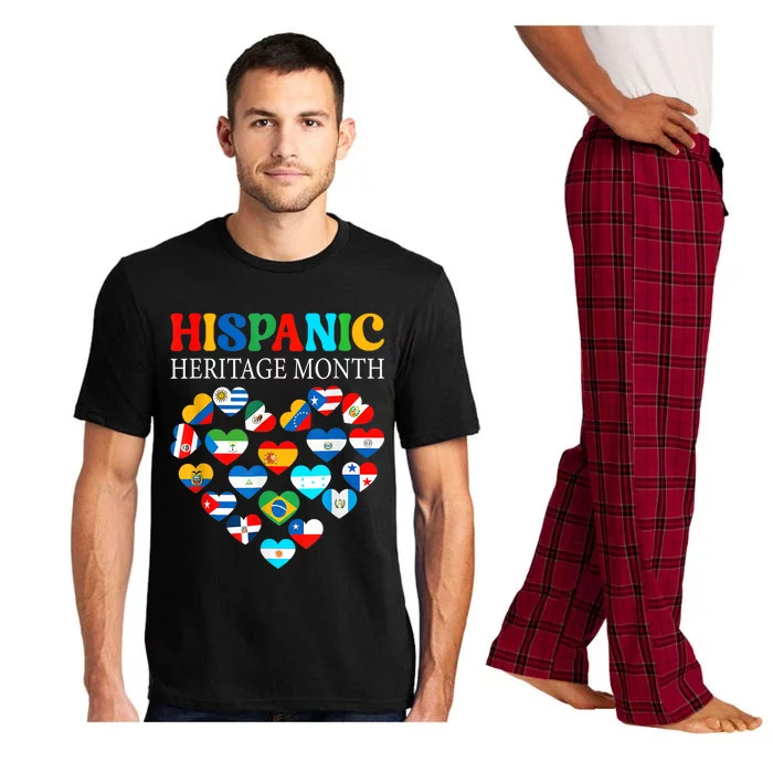 Happy National Hispanic Heritage Month All Countries Heart Pajama Set