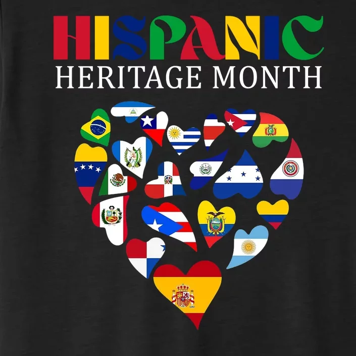 Happy National Hispanic Heritage Month All Countries ChromaSoft Performance T-Shirt