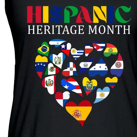 Happy National Hispanic Heritage Month All Countries Ladies Essential Flowy Tank