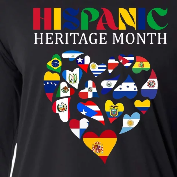 Happy National Hispanic Heritage Month All Countries Cooling Performance Long Sleeve Crew