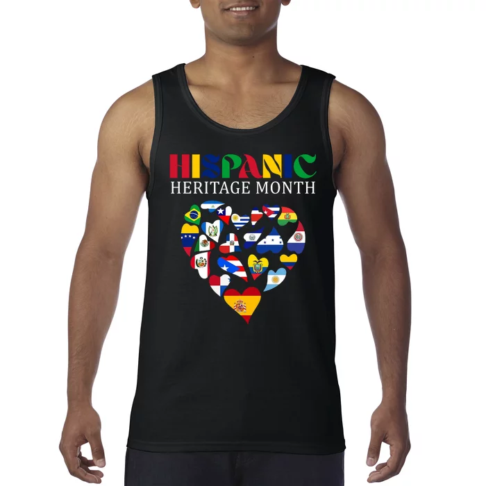 Happy National Hispanic Heritage Month All Countries Tank Top