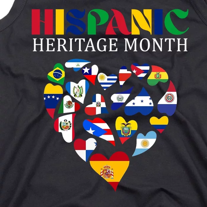 Happy National Hispanic Heritage Month All Countries Tank Top