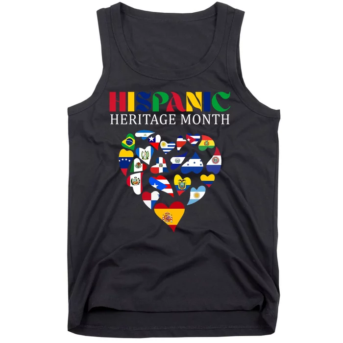 Happy National Hispanic Heritage Month All Countries Tank Top