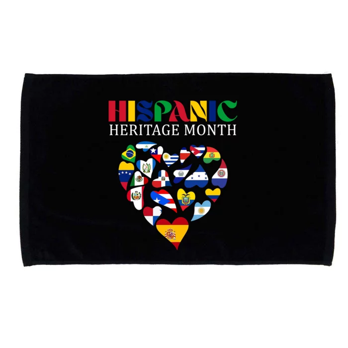 Happy National Hispanic Heritage Month All Countries Microfiber Hand Towel