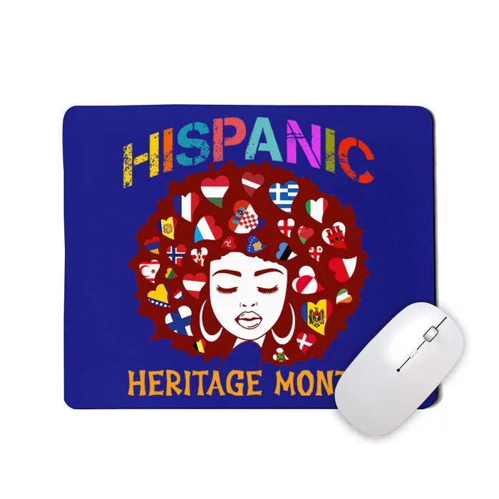 Happy National Heritage Month Tree Hispanic Latino Flags Mousepad