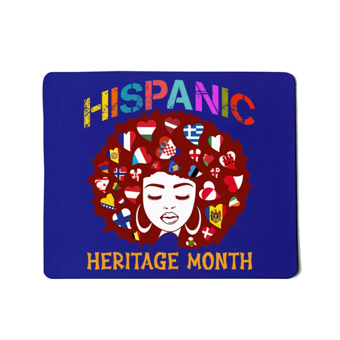 Happy National Heritage Month Tree Hispanic Latino Flags Mousepad