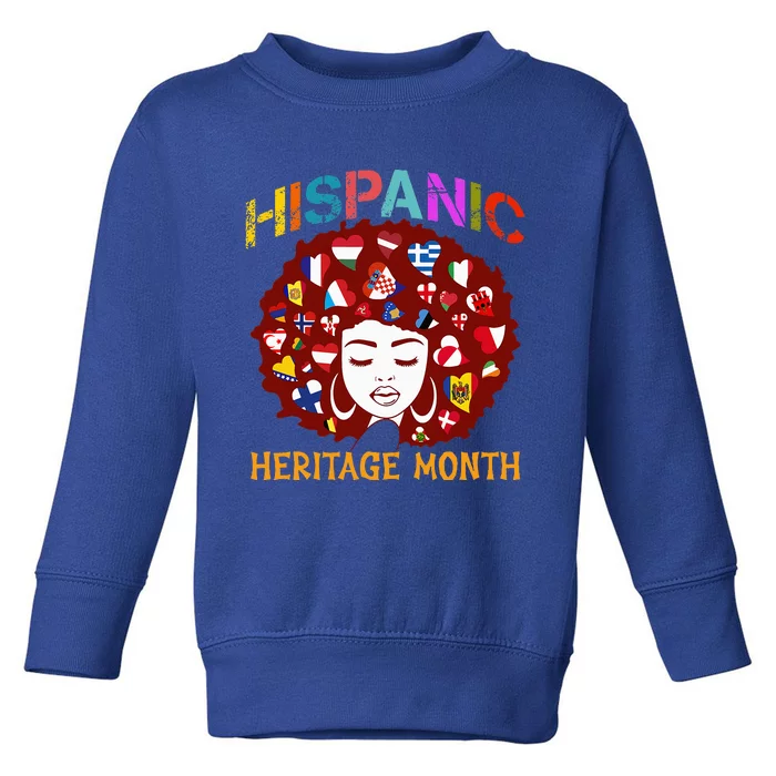 Happy National Heritage Month Tree Hispanic Latino Flags Toddler Sweatshirt