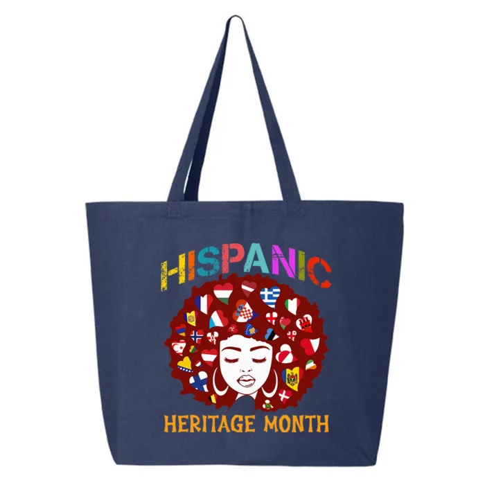 Happy National Heritage Month Tree Hispanic Latino Flags 25L Jumbo Tote