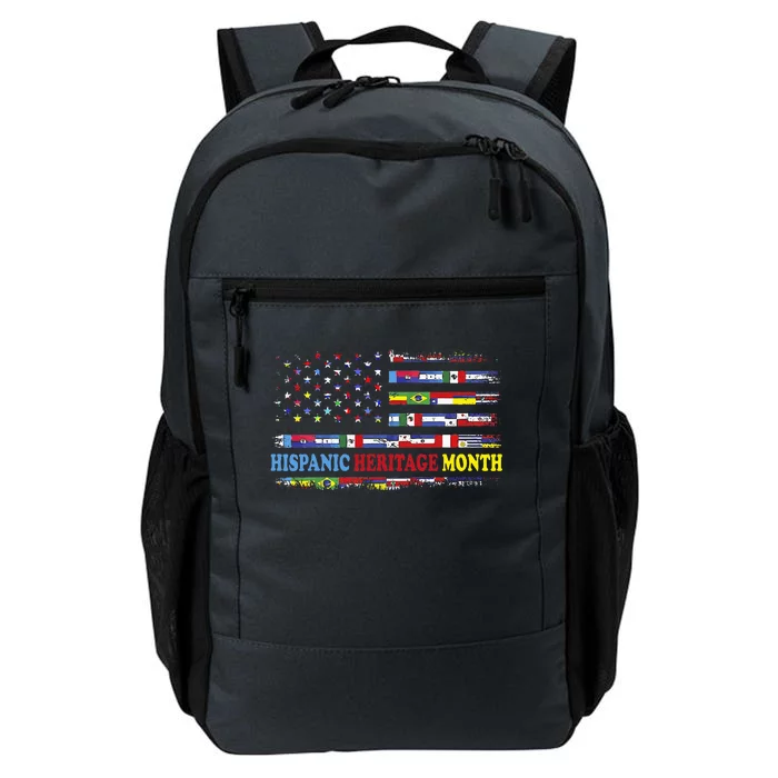 Happy National Hispanic Heritage Month Distressed Flags Daily Commute Backpack