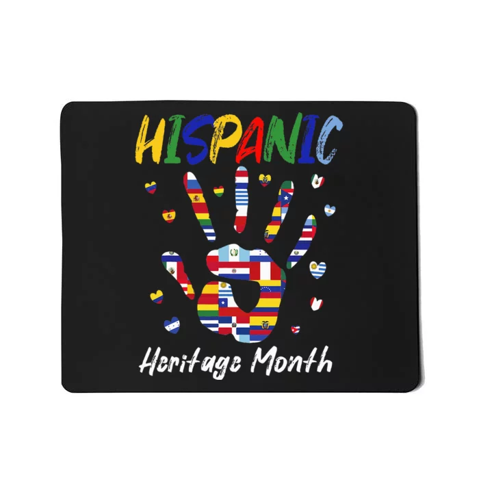 Hand National Hispanic Heritage Month All Countries Flag Mousepad