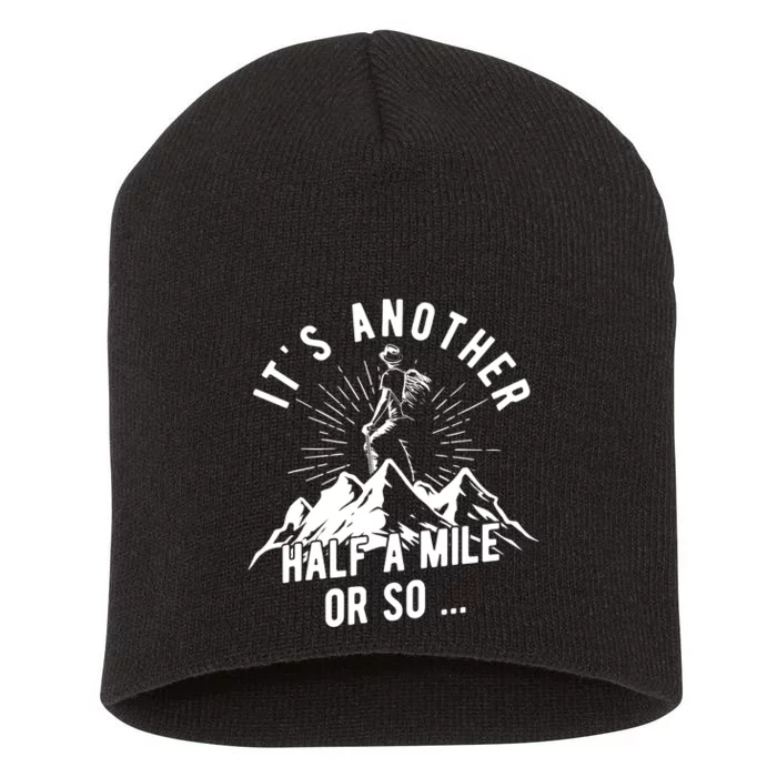 Hiking Nature Hike Hiker Outdoor Funny Hiking Short Acrylic Beanie