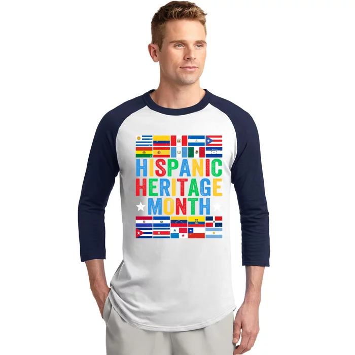 Happy National Hispanic Heritage Month Great Gift Baseball Sleeve Shirt