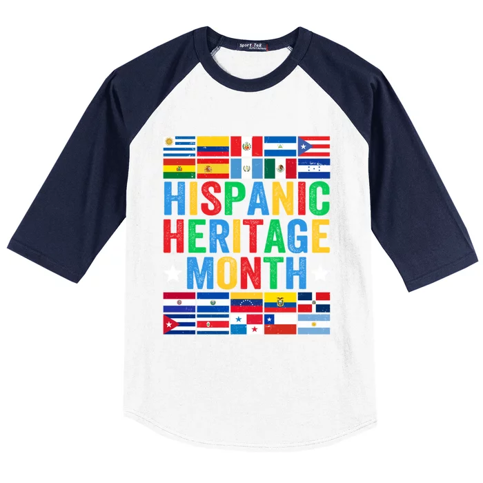 Happy National Hispanic Heritage Month Great Gift Baseball Sleeve Shirt