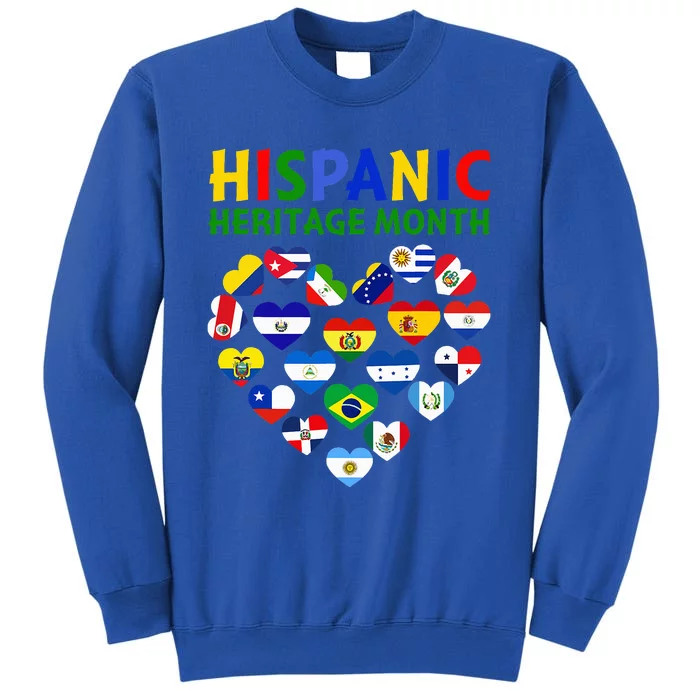 Happy National Hispanic Heritage Month All Countries Heart Sweatshirt