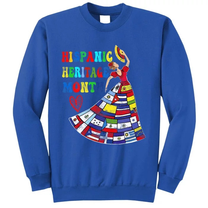 Happy National Hispanic Heritage Month All Countries Heart Sweatshirt