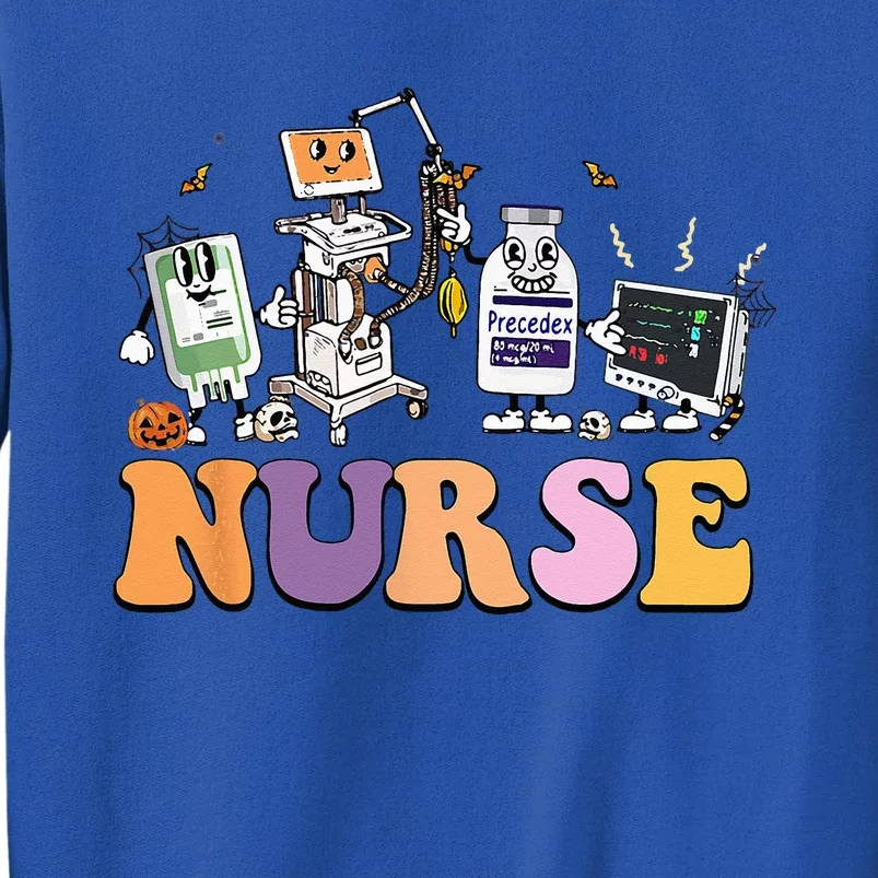 Halloween Nurse Icu Nicu Nurse Er Rn Picu Nursing Tall Sweatshirt