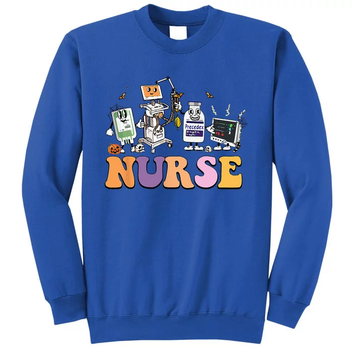 Halloween Nurse Icu Nicu Nurse Er Rn Picu Nursing Tall Sweatshirt