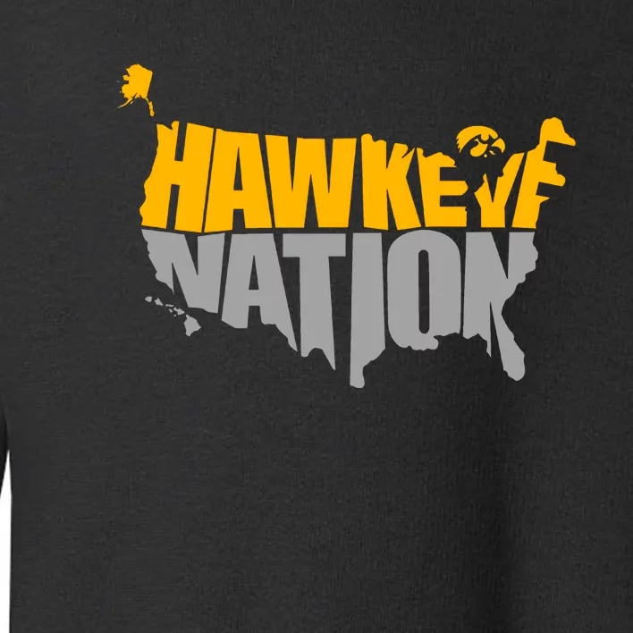 Hawkeye Nation Iowa Map Iowa Lover Heaven Country Toddler Sweatshirt