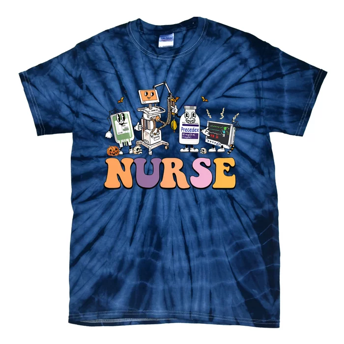 Halloween Nurse Icu Nicu Nurse Er Rn Picu Nursing Tie-Dye T-Shirt