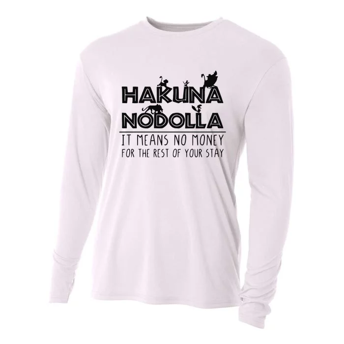 Hakuna Nodolla It Means No Money Cooling Performance Long Sleeve Crew