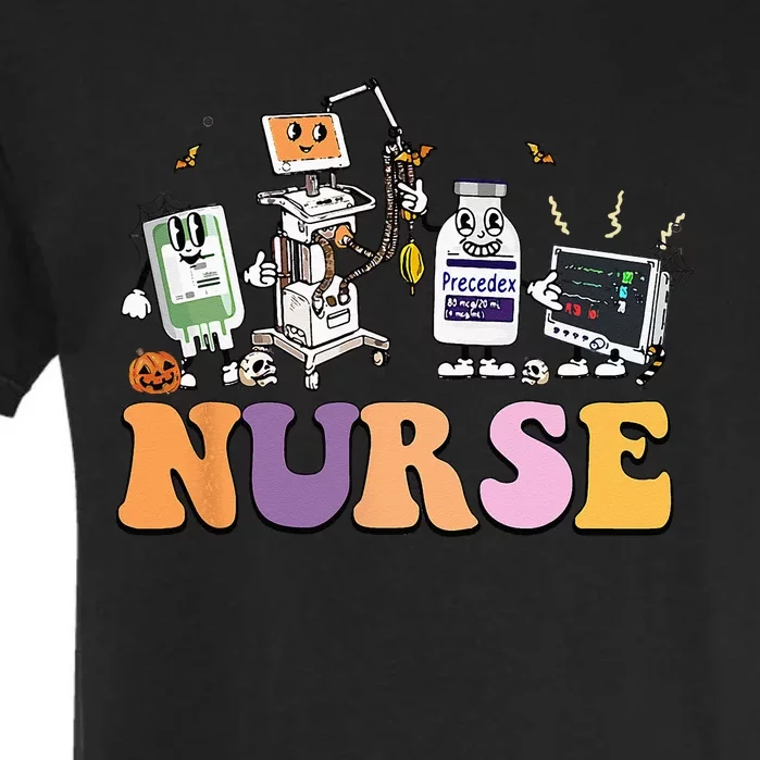 Halloween Nurse Icu Nicu Nurse Er Rn Picu Nursing Garment-Dyed Heavyweight T-Shirt