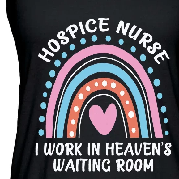 Hospice Nurse I Work In Heaven's Waiting Room Nursing Day Ladies Essential Flowy Tank