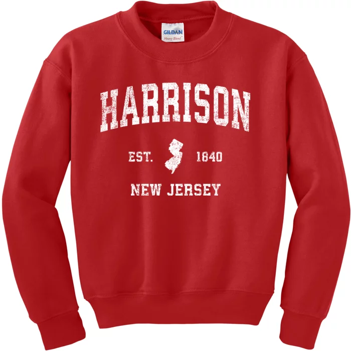 Harrison New Jersey Nj Vintage Sports Kids Sweatshirt