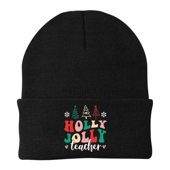 Holly N Jolly Santa Christmas Teacher Funny Xmas Knit Cap Winter Beanie