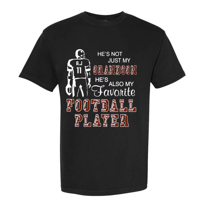 HeS Not Just My Grandson HeS Favorite Football Player Garment-Dyed Heavyweight T-Shirt