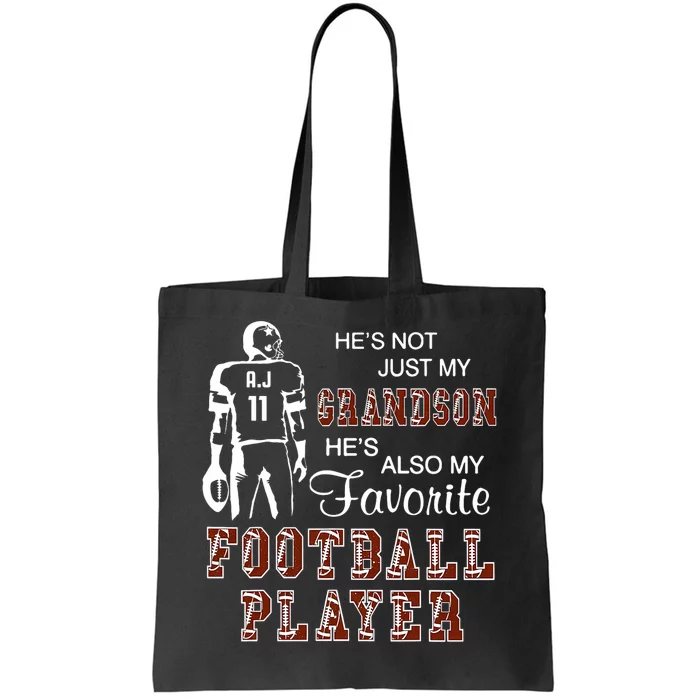 HeS Not Just My Grandson HeS Favorite Football Player Tote Bag