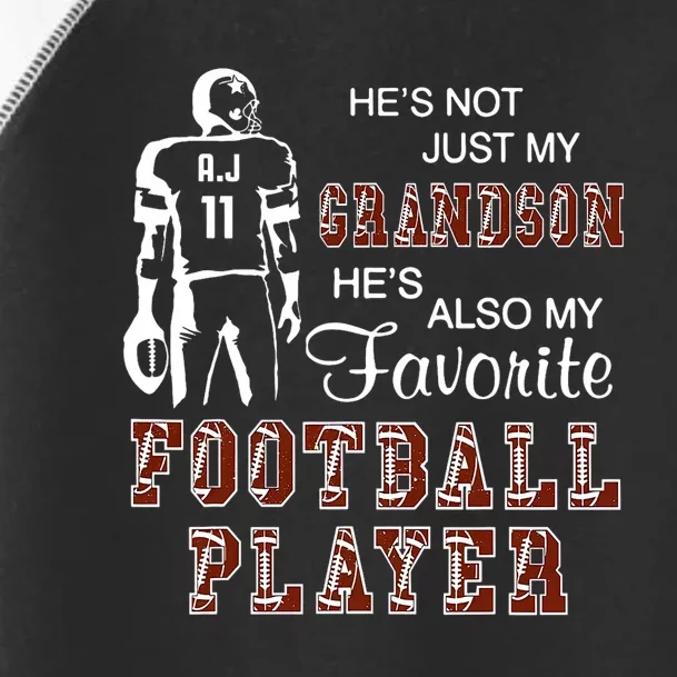 HeS Not Just My Grandson HeS Favorite Football Player Toddler Fine Jersey T-Shirt