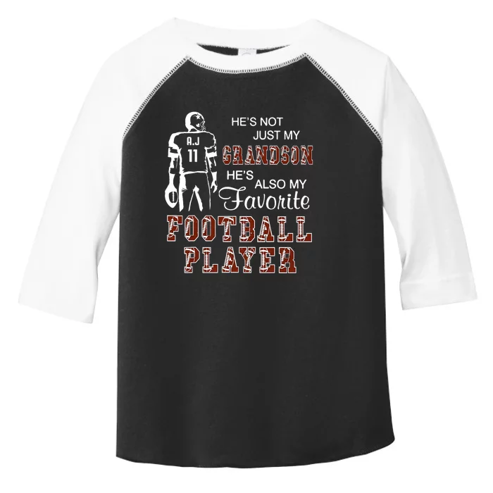 HeS Not Just My Grandson HeS Favorite Football Player Toddler Fine Jersey T-Shirt