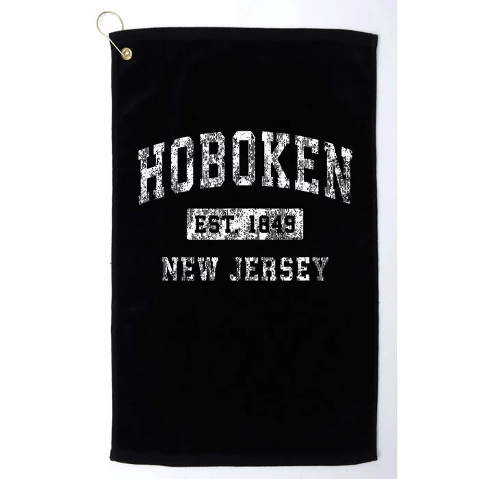 Hoboken New Jersey Nj Vintage Established Sports Platinum Collection Golf Towel