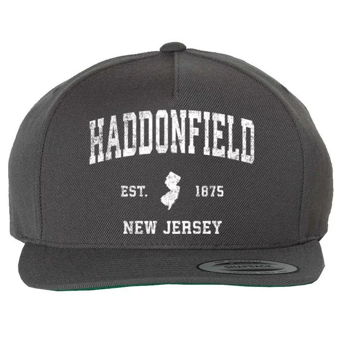 Haddonfield New Jersey Nj Vintage Athletic Sports Wool Snapback Cap