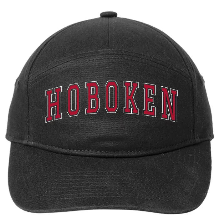 Hoboken New Jersey Souvenir Sport College Style Text 7-Panel Snapback Hat