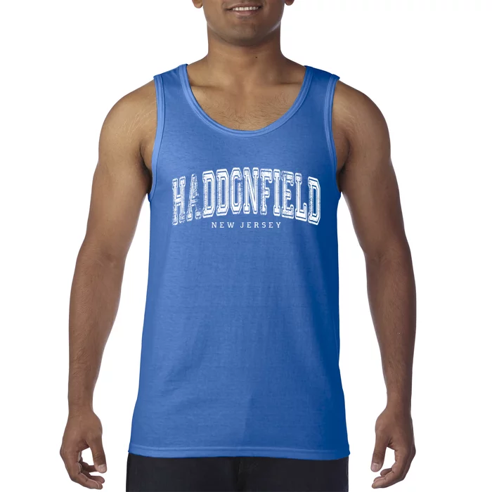 Haddonfield New Jersey Vintage Retro Us City State Travel Gift Tank Top